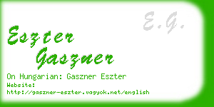 eszter gaszner business card